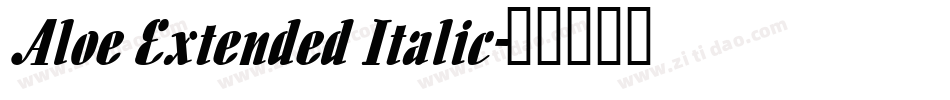 Aloe Extended Italic字体转换